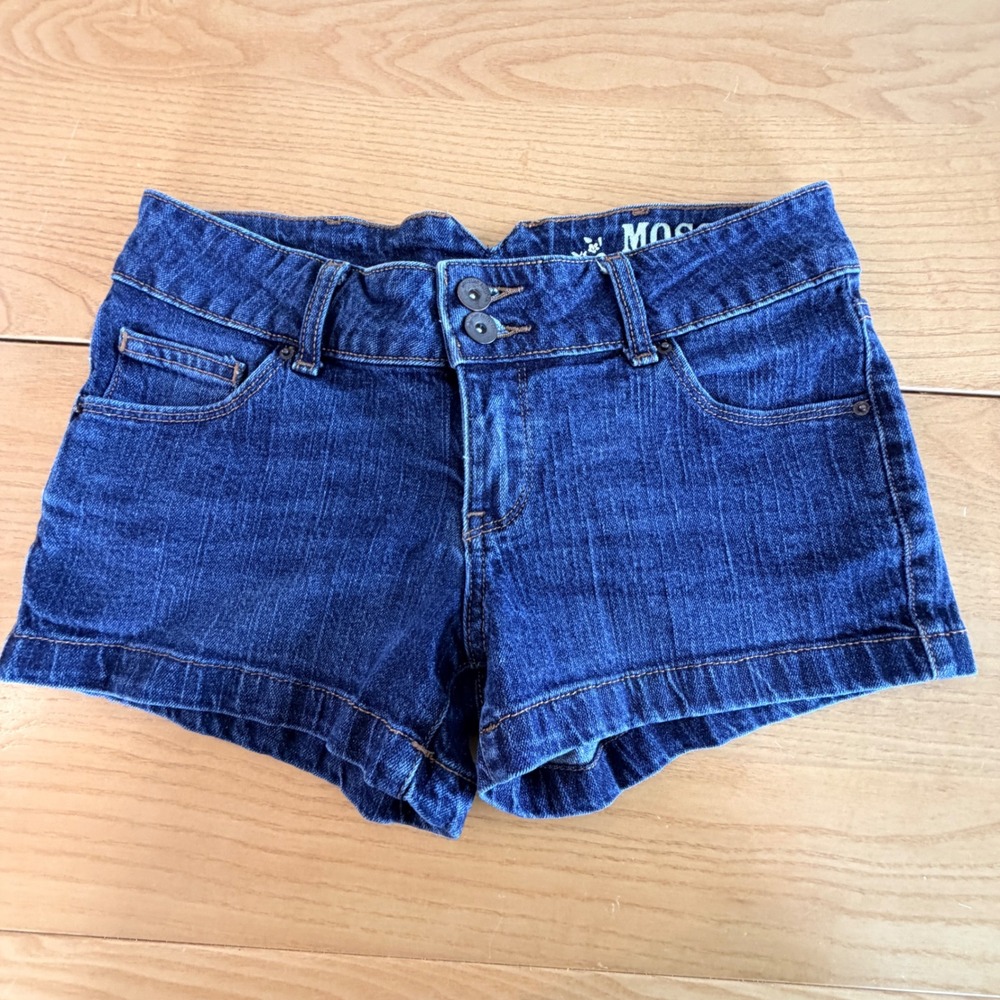 Y2K Mossimo Supply Co Denim Micro Mini Shorts Womens Size 5 Stretch Indie Sleeze
